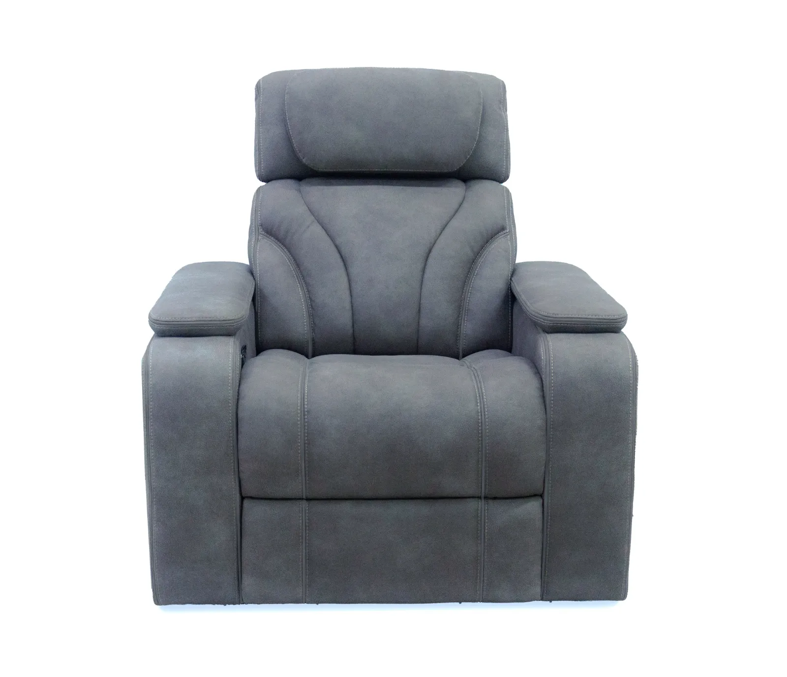 Maverick Chair - Power Reclining w/ Power Headrest - Steel Blue Fabric