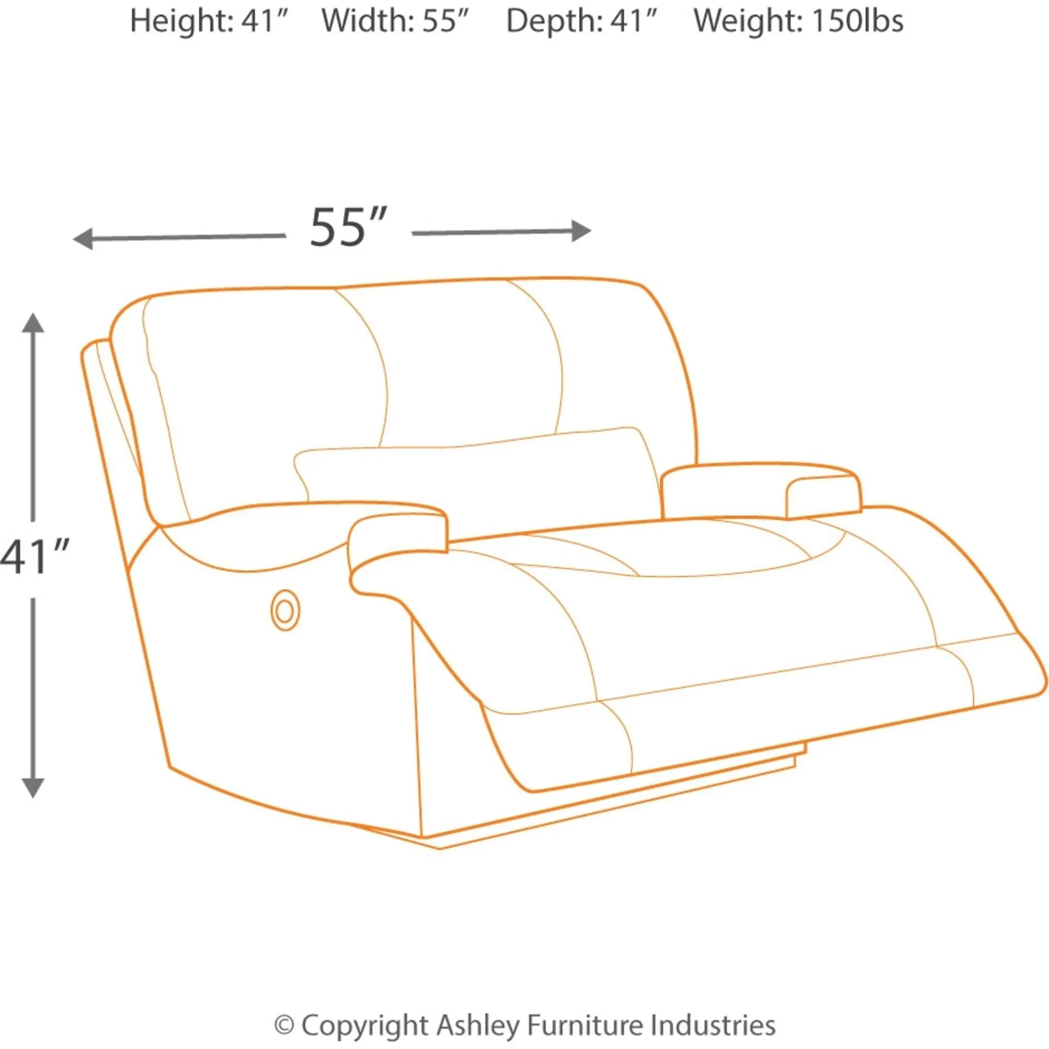 McCaskill Wide Seat Recliner with Power