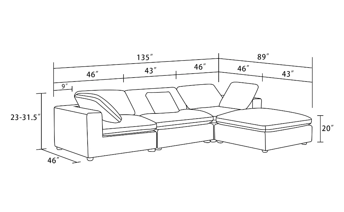 Mëlo Modular Customizable Sectional