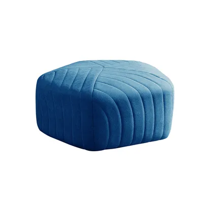 Modern Velvet Hexagon Ottoman