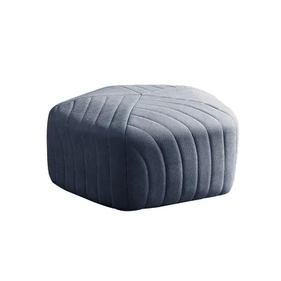 Modern Velvet Hexagon Ottoman