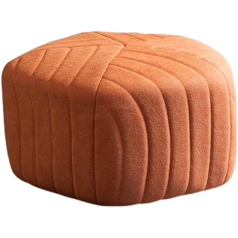 Modern Velvet Hexagon Ottoman