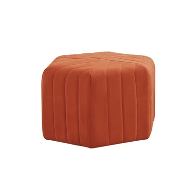 Modern Velvet Hexagon Ottoman