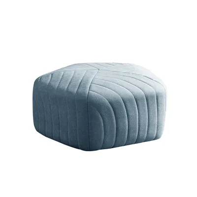 Modern Velvet Hexagon Ottoman