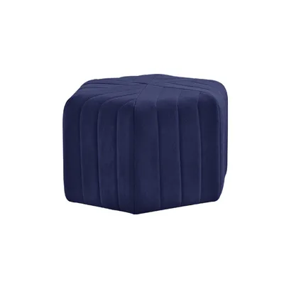 Modern Velvet Hexagon Ottoman