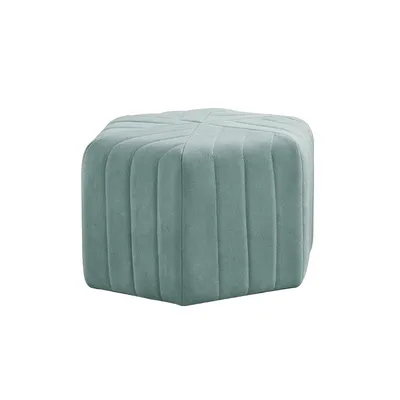 Modern Velvet Hexagon Ottoman