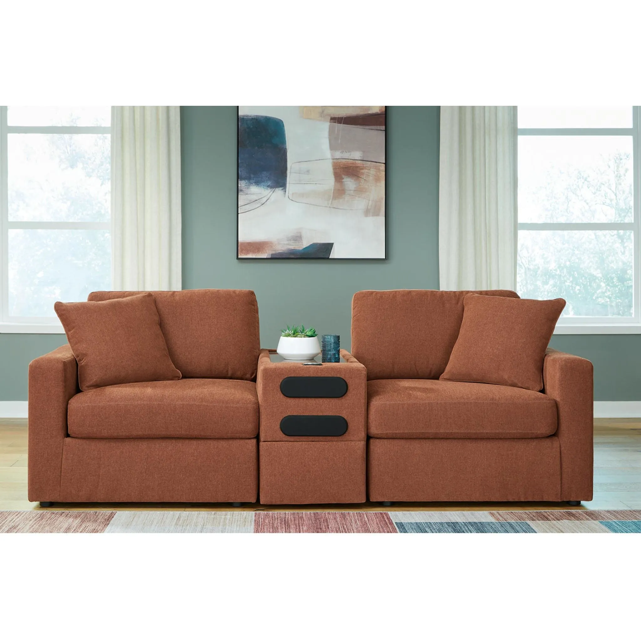 Modmax 3 Piece Modular Sectional with Audio Console