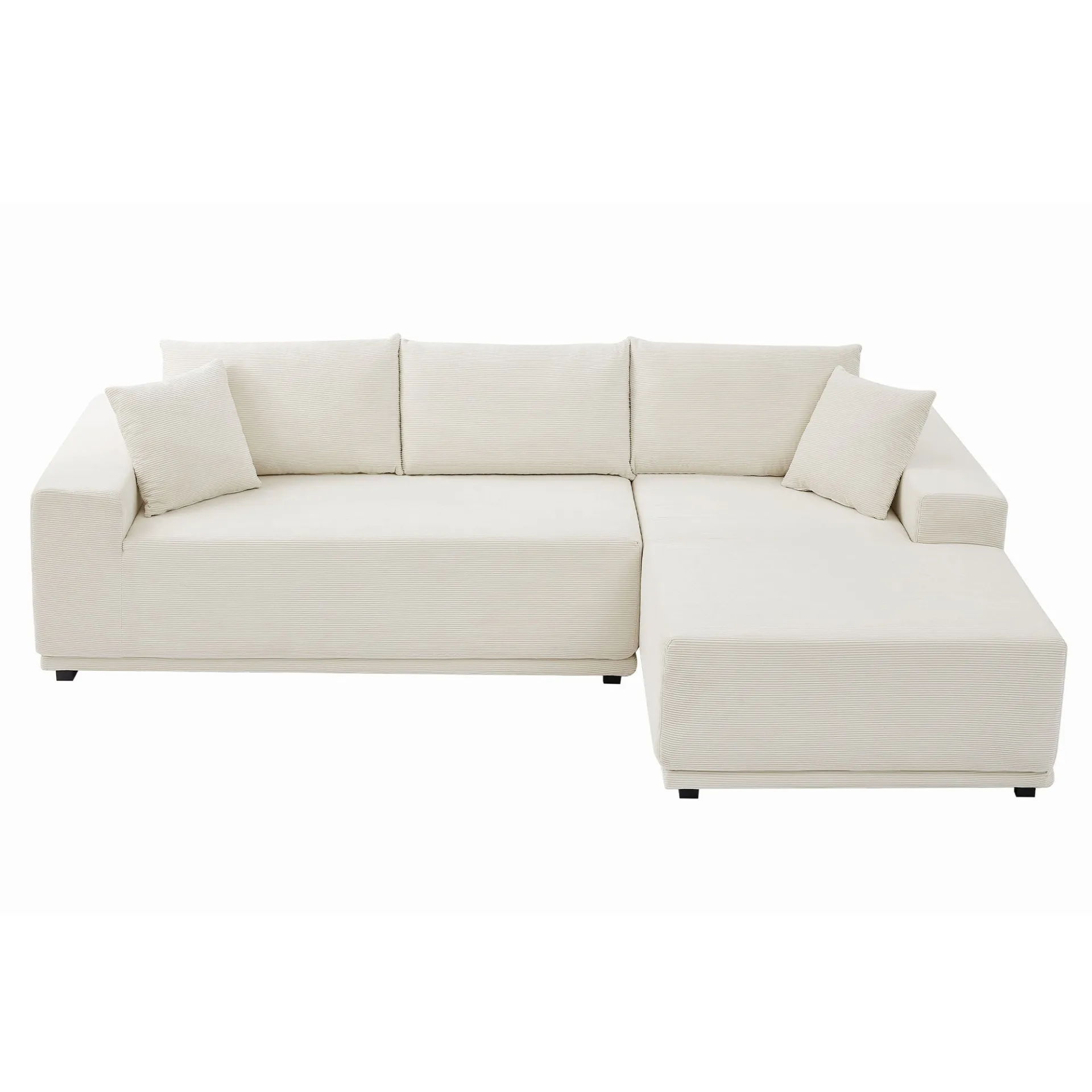 Modular Sectional Living Room Sofa Set Upholstered Sleeper Sofa for Living Room, Bedroom, Salon, 2 PC Free Combination, L-Shape,Including bottom frame . BEIGE