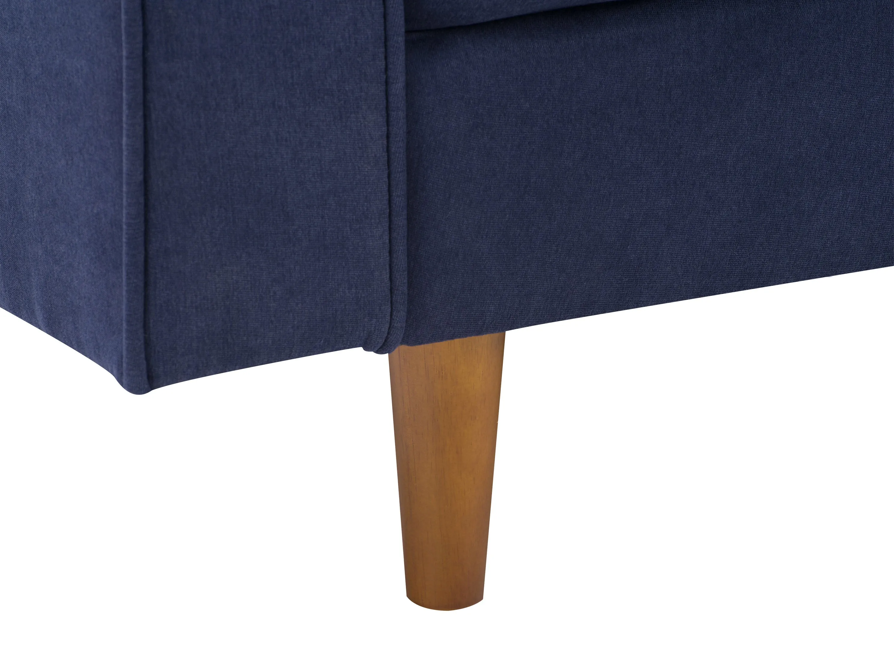 Navy Blue Accent Chair with Ottoman