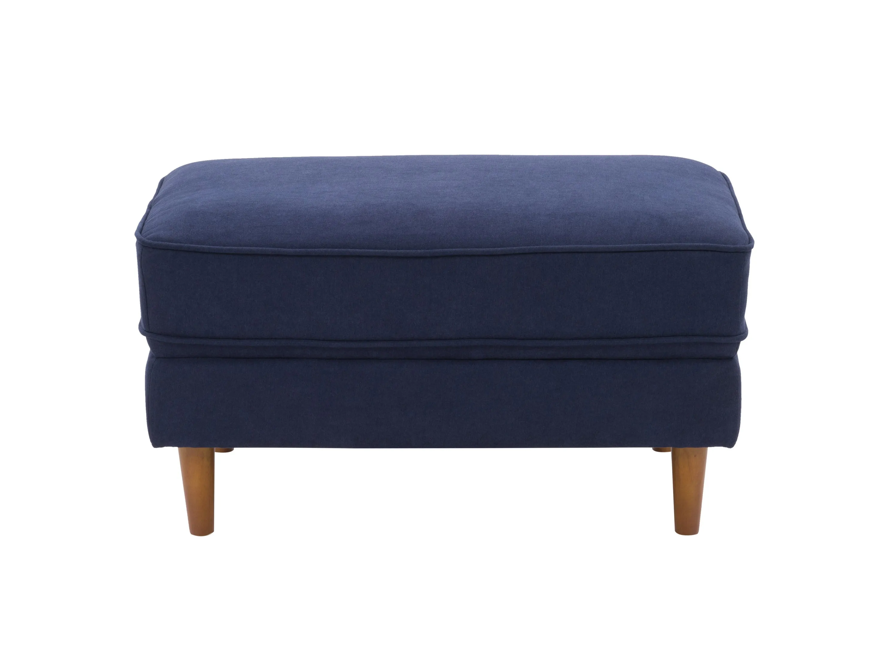 Navy Blue Accent Chair with Ottoman