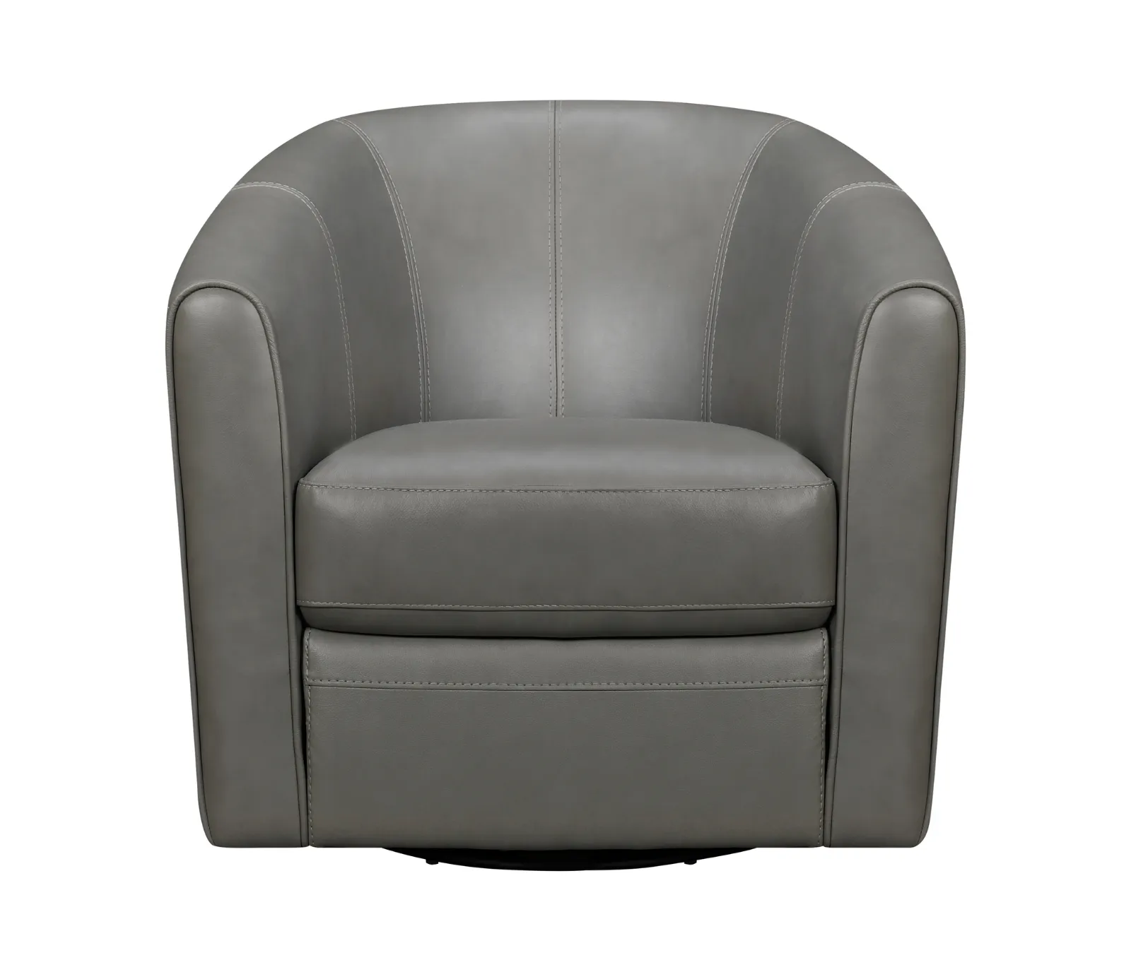 Soho Swivel Chair - Dark Grey Leather