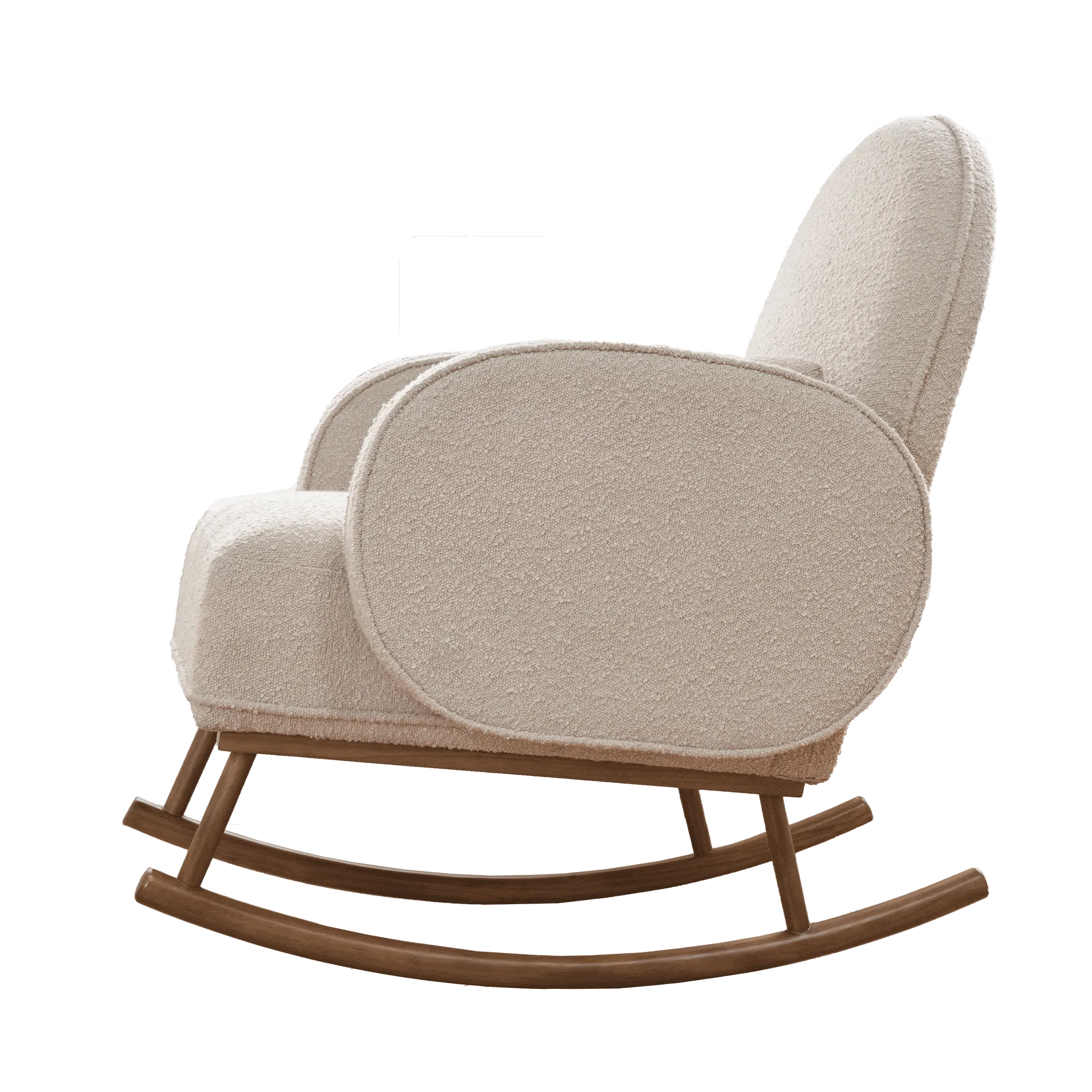 Tutti Bambini Micah Rocking Chair & Footstool - Boucle Biscuit