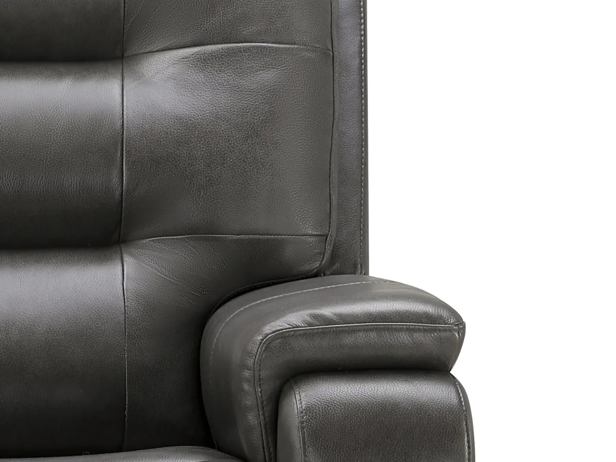 Waylen Top-Grain Leather Manual Reclining Sofa