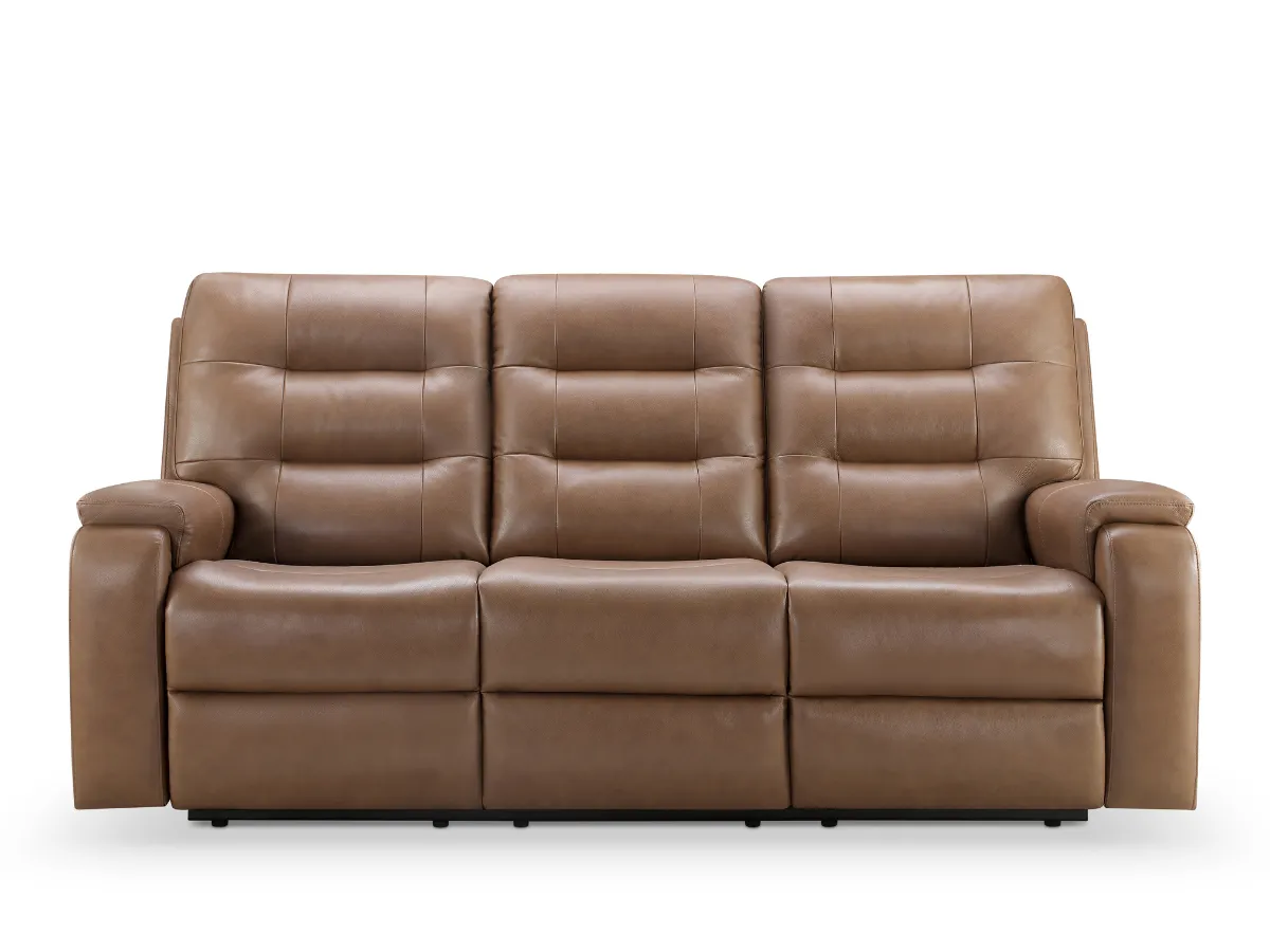 Waylen Top-Grain Leather Manual Reclining Sofa