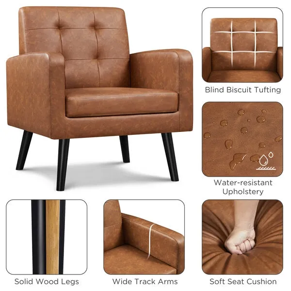 Yaheetech Mid-Century Accent Chair