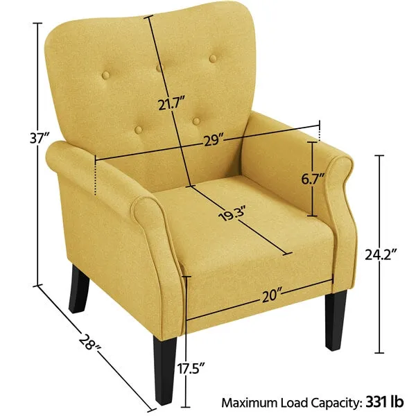 Yaheetech Mid Century Accent Sofa Chair