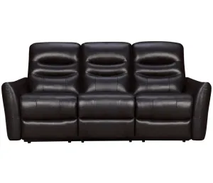 Zeus Sofa - Power Reclining w/ Power Headrests - Dark Brown Leather