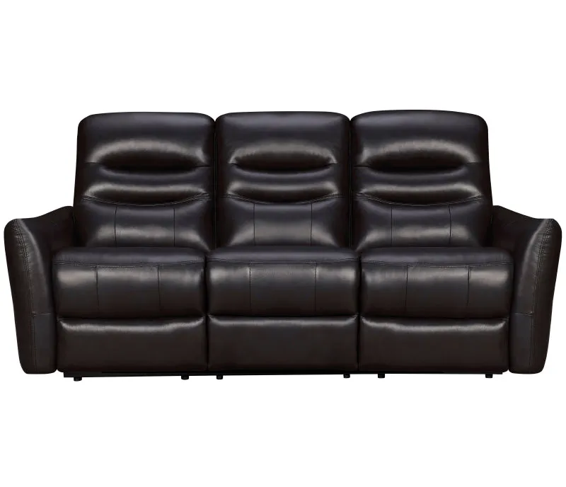 Zeus Sofa - Power Reclining w/ Power Headrests - Dark Brown Leather